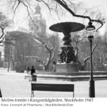 Kungsträdgården 1943, Molins fontän. Petersens, Lennart af