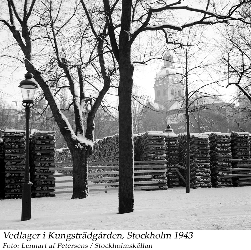 Kungsträdgården 1943 jan, Vedlager. Petersens, Lennart af